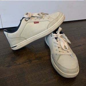 Cream Sneakers Levi Size 4.5(kids) 6.5-7(women’s)